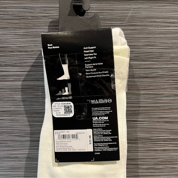 UNDER ARMOUR UA Hitch All Season Wool Blend Boot Socks Men 8-12 Women 9-12 - Picture 3 of 4